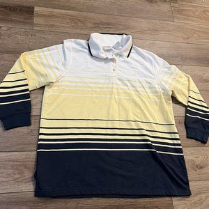 Vintage Koret Preppy Polo Striped Long Sleeve Shirt